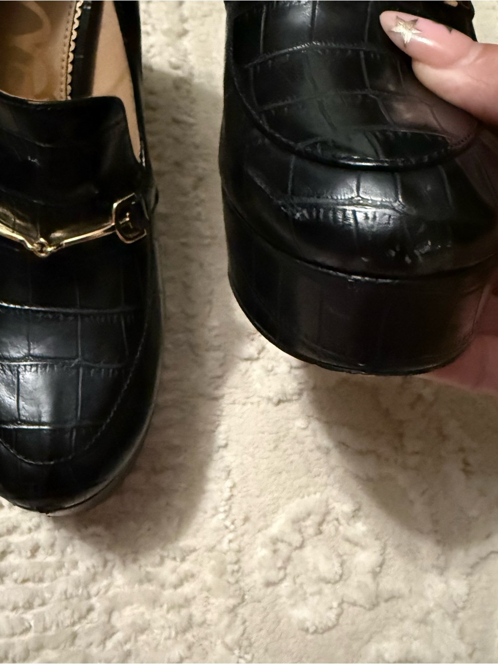 Sam Edelman Aretha Black Platform Loafers - Picture 4 of 10